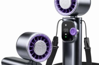 Handheld Turbo Fan with Ice Cooler, 16H Cooling Mini Fans – With Voucher – Sold by Yaskyly / FBA
