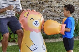Hapello Lion Inflatable Playing Bop Bag Toy With Gloves – Free C&C