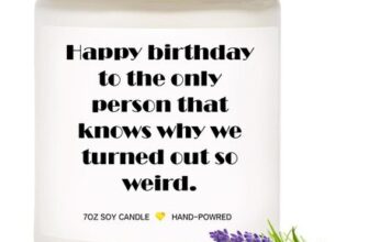 Happy Birthday Lavender Scented Candle, Gift for Best Friend, 7oz