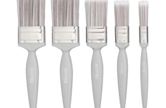 Harris Essentials Walls & Ceilings Paint Brush Set Pack of 5 0.5, 1, 1.5, 2