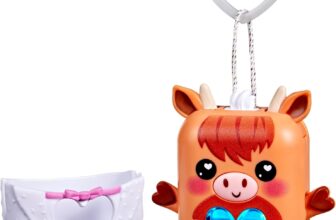 Hasbro Nano-Mals Cowbert the Highland Cow Electronic Fidget Pet, Brown