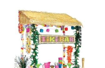 Hawaiian Tiki Bar Hut Summer Party Decoration