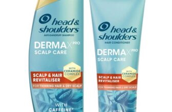 Head and Shoulders Anti Dandruff Shampoo and Conditioner Set, DERMAXPRO Revitalise Hair Loss Treatment, 300ml 200ml