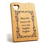 Heart-Shaped Bamboo Cutting Board with Hollowed-out Design, 30×21.5 Cm