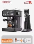 HiBREW H10A Black Espresso Machine – Temperature Volume Pre Brewing Adjustable 58mm Portafilter – w/Code, Sold By HiBREW Official Store