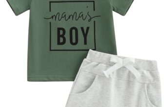 Himllauen Infant Baby Boys Shorts Set Short Sleeve Crew Neck T-shirt Elastic Waist Shorts Summer Outfit for Newborn Toddler