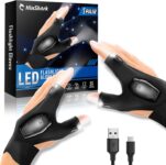 Hinshark Gifts for Men, Rechargeable LED Gloves with Lights for Fishing Birthday Gifts for Men, Stocking Fillers Stuffers Gadgets for Men, Secret Santa Gifts for Men, Mens Dad Gifts for Christmas