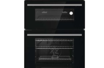 Hisense HDE3211BXUK 60cm Electric Cooker with Ceramic Hob – Brushed stainless steel -A/A Rated Double Oven Energy Class A
