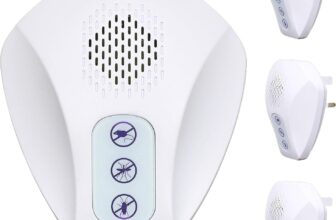 Hoikwo Ultrasonic Pest Repeller 4 Pack, Plug in Indoor Use Covers Up to 120 Each, Silent Pest Control for Rats Mice Flies Cockroaches Ants, No Radiation, Safe for Humans and Pets