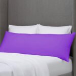 Hometex 5ft Long Bolster Pillow with Cover – Pregnancy Body Support Cushion (Purple)