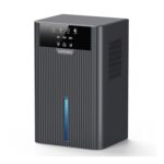 Homtronics 2400ml Auto-off Mini Low-Noise Dehumidifier – Bedroom Silver