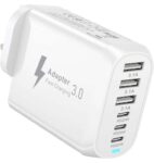 Hosow USB C Plug Fast Charge, 6-Port 60W Multi USB Plug UK USB-C/USB-A Charger sold by HOSOW-EU FBA
