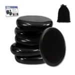 Hot Stone Massage Kit: 6 Basalt Stones for Home Spa