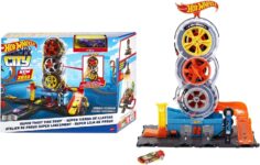 Hot Wheels City Super Twist Tire Shop Playset & Toy Car