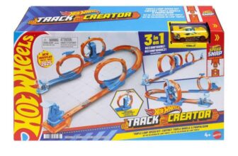 Hot Wheels Track Creator Triple Loop Pack & 1:64 Scale Toy Car