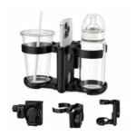 Hsmihair 3-in-1 Universal Pram Cup Holder with Phone Holder