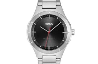 Hugo Three Hand Quartz Movement Watch LIT Collection with Stainless Steel Bracelet