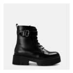 Hugo Womens Metal Hardware Biker Boots