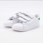 INFANT Adidas White & Green Stan Smith Trainers Selected Sizes