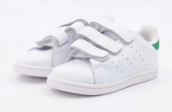 INFANT Adidas White & Green Stan Smith Trainers Selected Sizes