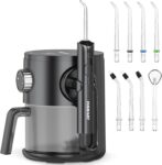 INSMART Water Flosser Professional for Teeth/Gums/Braces/Dental 10 Pressure Levels, 8 Water Jet Tips for Family, 600ML Electric Water Dental Irrigator for Teeth Clean