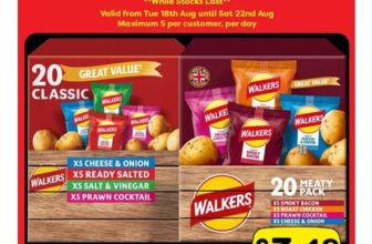 INSTORE ONLY DEAL Walkers Box of Crisp – 20 Packs per Box