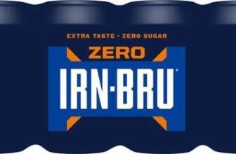 IRN-BRU Zero Carbonated Soft Drink, 24 Pack, 330ml Cans (£6.75 / £6.38 with s&s)