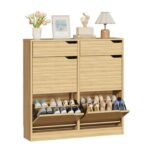 IRONCK Shoe Cabinet with 4 Flip Drawers & 2 Drawers