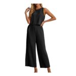 IWOLLENCE Womens Co-Ord Set 2-Piece Lounge Wear Black M