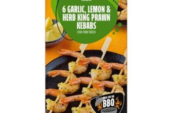 Iceland 6 Garlic, Lemon & Herb King Prawn Kebabs 288g