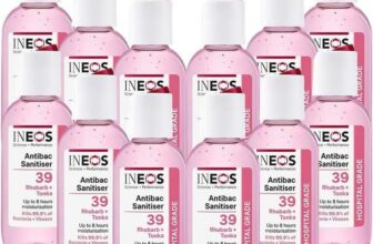Ineos Sanitiser Pocket Gel Rhubarb & Tonka Hospital Grade 50ml, 12 Pack – (£11.40 S&S)