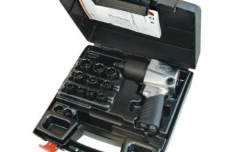 Ingersoll-Rand Air Impact Wrench 231GXP, 1/2 Inch Pneumatic Impact Wrench, 1 Kit 10 Sockets Set, Delivers 610 Nm of max Torque