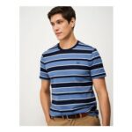Interest Stripe T-Shirt in Navy, Blue and White