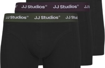 JACK & JONES Mens Jacsoho Solid Trunks 3 Pack Noos (Pack of 3)