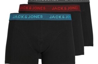 JACK & JONES Mens Trunks 3-Pack Boxer Multicolor L