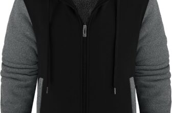 JACKETOWN Mens Hoodie Sweatshirt Zipper Sweat Jacket Lined Hoodie Sports Warm Winter Teddy Lining Fleece Jacket with Hood