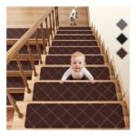 JIABOOK 8x30in Self-Adhesive Stair Treads, Non-Slip, 15-Pack