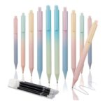 JINGIHE 10-Pack Gel Pens, Black Ink, Fine Point