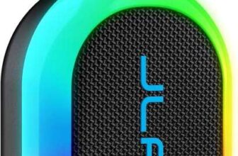 JLab Pop Party Ultra-Portable Small Bluetooth Speaker with 8H Playtime – 5W Wireless Outdoor Travel Speaker with RGB Lights
