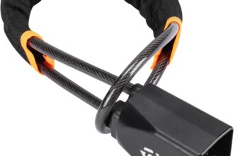 JOYTUTUS Steering Wheel Lock, Car Seat Belt Lock with 3 Keys,Double Car Anti Theft Device,Fits Most Vehicles, Trucks, SUVs, and Vans (27.5in)