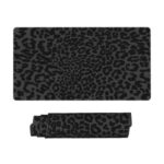 Jbofyee Black Leopard Large Mouse Pad Desk Mat, Non-Slip