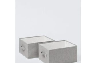 John Lewis Storage Boxes, Set of 2, mid Grey