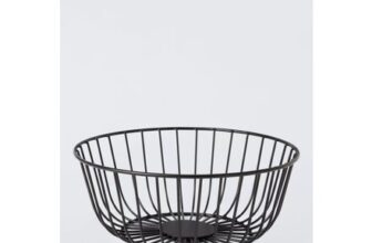 John Lewis round Wire Basket, 25.5cm, Black