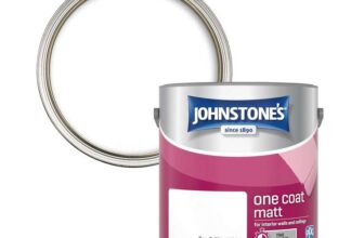 Johnstones – One Coat Matt Emulsion Paint – Pure Brilliant White – 2.5L