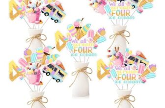 Jollyboom We All Scream Ice Cream Party Decor 24-Pack