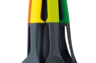 Joseph Joseph Elevate – 6-Piece Utensil Set with Rotating Stand, Ergonomic Silicone Handles, Non Stick Head