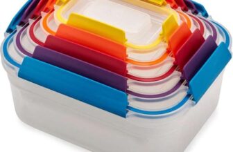 Joseph Joseph Nest Lock Food Storage Containers with Lids, 5 Piece, Leakproof