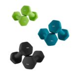 Joyfurnos Hexagonal Dumbbell Set with Storage Rack 1kg, 2kg & 3kg Pairs