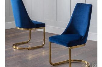 Julian Bowen Vittoria Cantilever Set of 2 Blue Dining Chairs