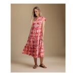 Julipa Tiered Cotton Midi Dress